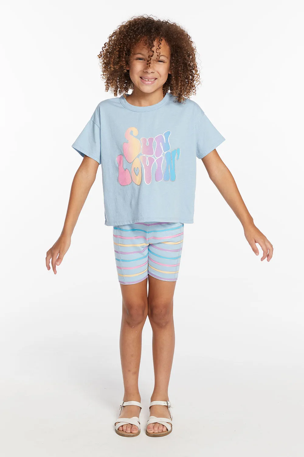 Sun Lovin' Stripe Girls Shorts