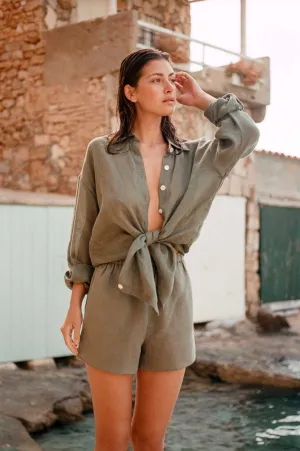 Tallows Linen Short Agave EcoLinen