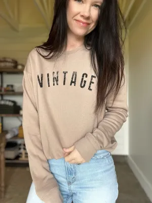 Tan Vintage Crewneck Sweatshirt