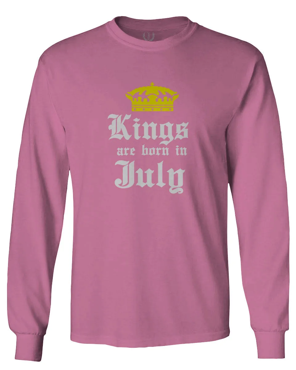 The Best Birthday Gift Kings are Born in July mens Long sleeve t shirt