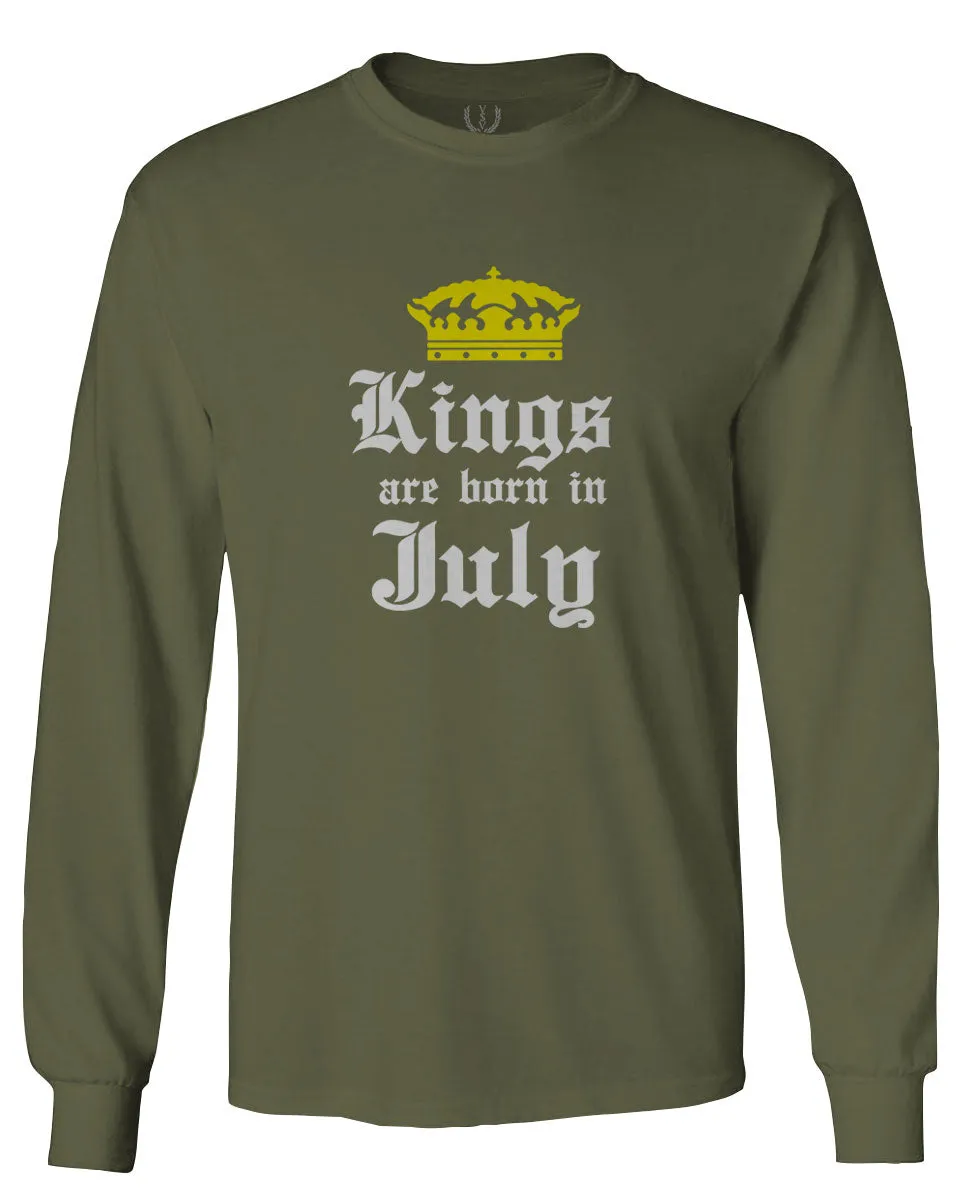 The Best Birthday Gift Kings are Born in July mens Long sleeve t shirt