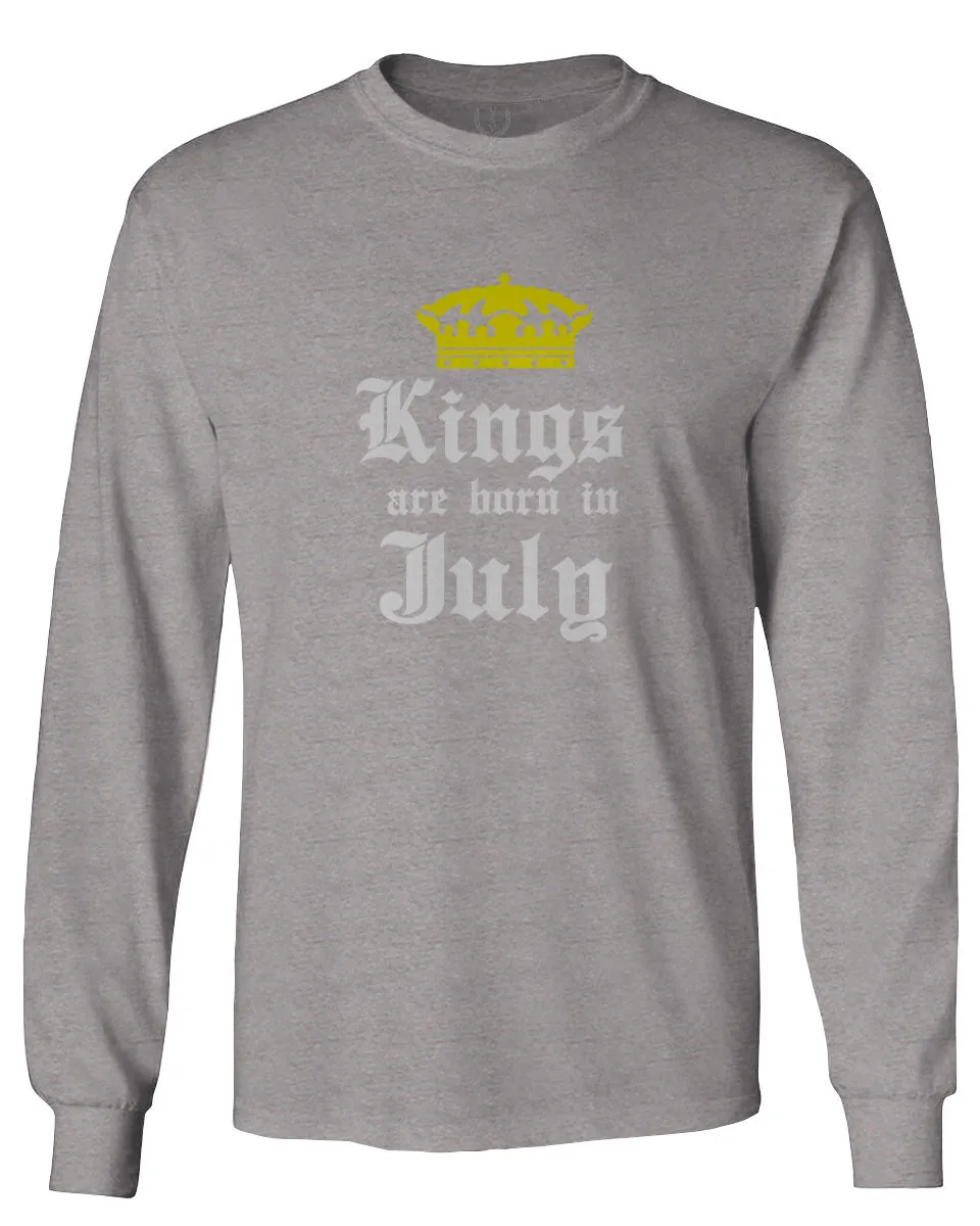 The Best Birthday Gift Kings are Born in July mens Long sleeve t shirt