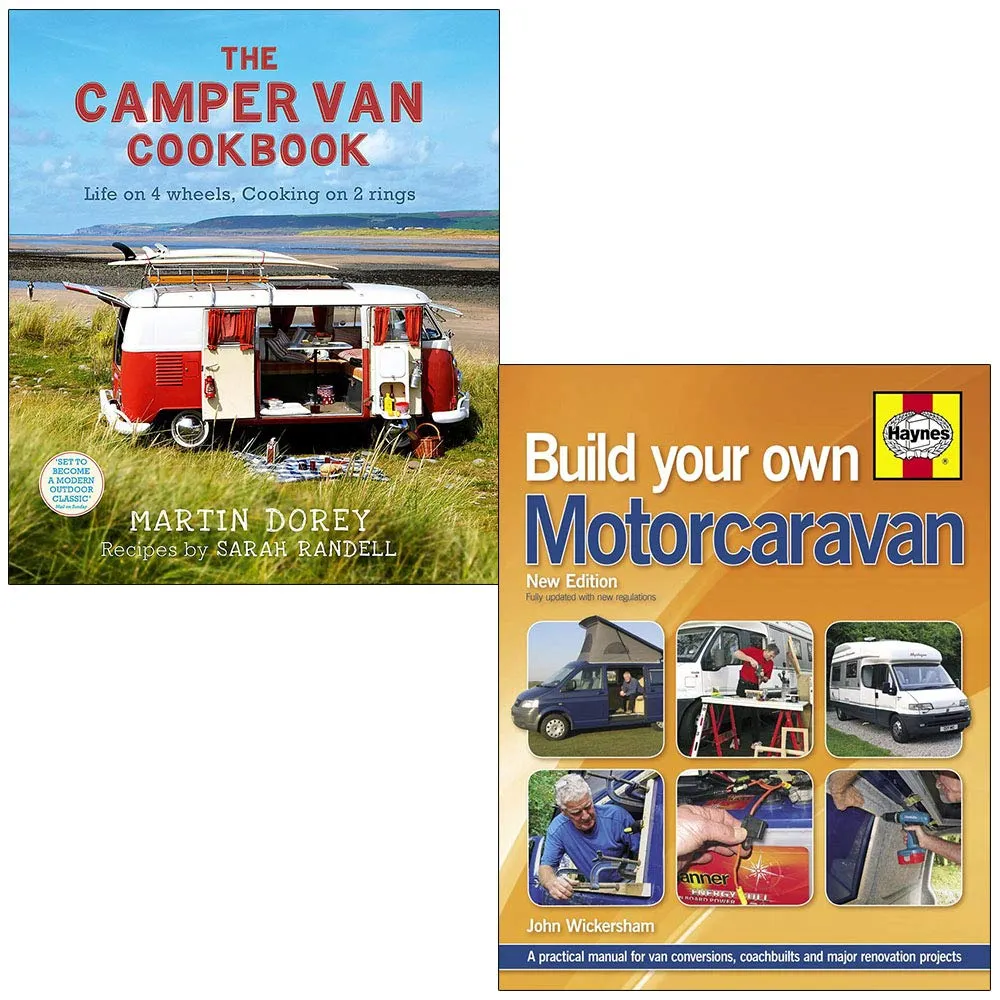 The Camper Van Cookbook, Hardcover-Build Your Own Motorcaravan 2 Books Collection Set