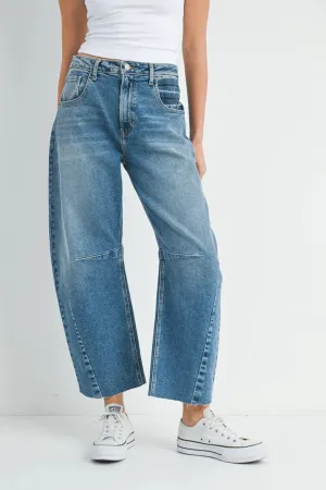 The Seamed Barrel Denim Jeans