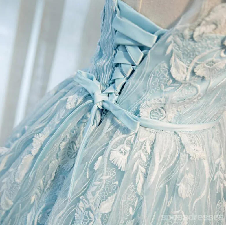Tiffany Blue Open back Lace Cute Homecoming Prom Dresses, Affordable Short Party Prom Dresses, Perfect Homecoming Dresses, CM313