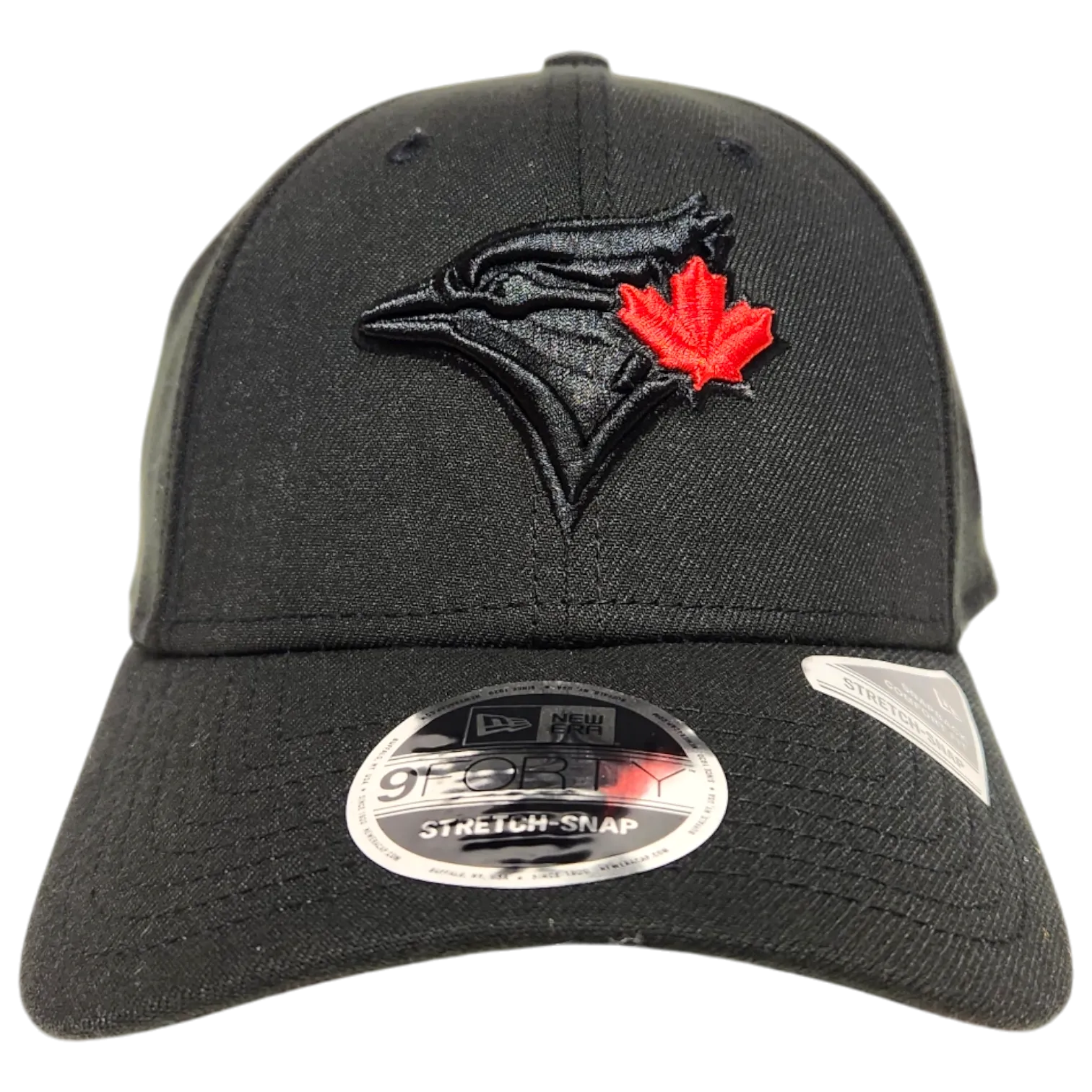 Toronto Blue Jays 9FORTY STRETCH-SNAP Blackout Red Leaf