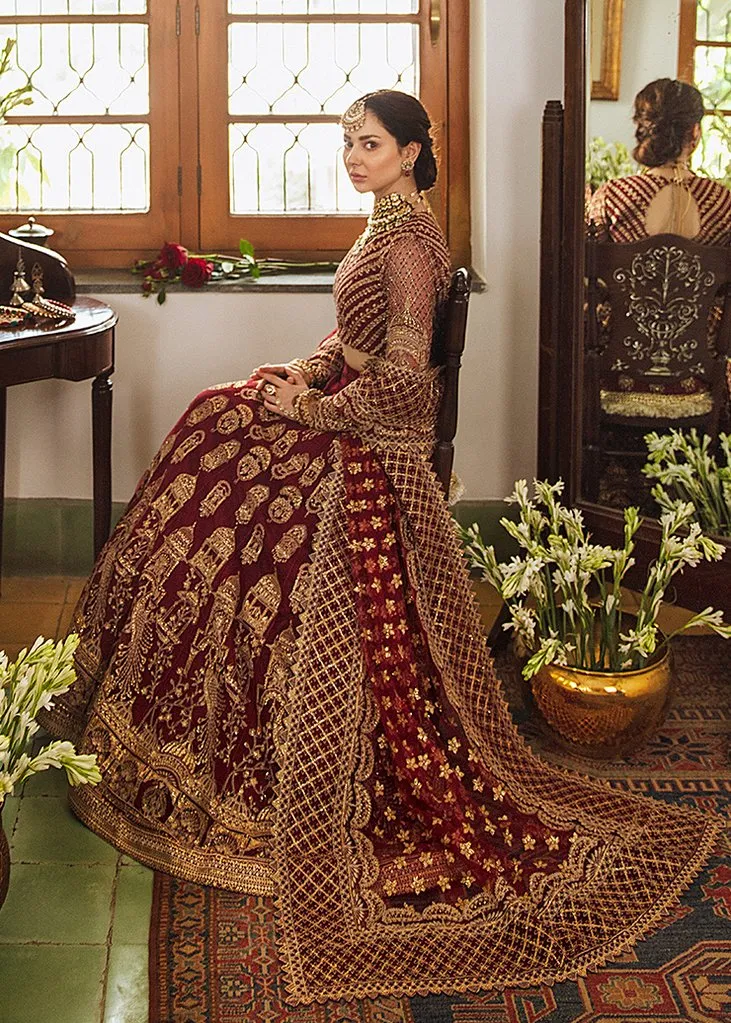 Traditional Indian Lehenga Choli in Maroon Color #PF118
