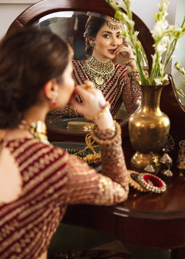 Traditional Indian Lehenga Choli in Maroon Color #PF118