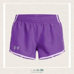Under Armour Youth Girls' UA Fly-By 3 Shorts - Lavish Purple