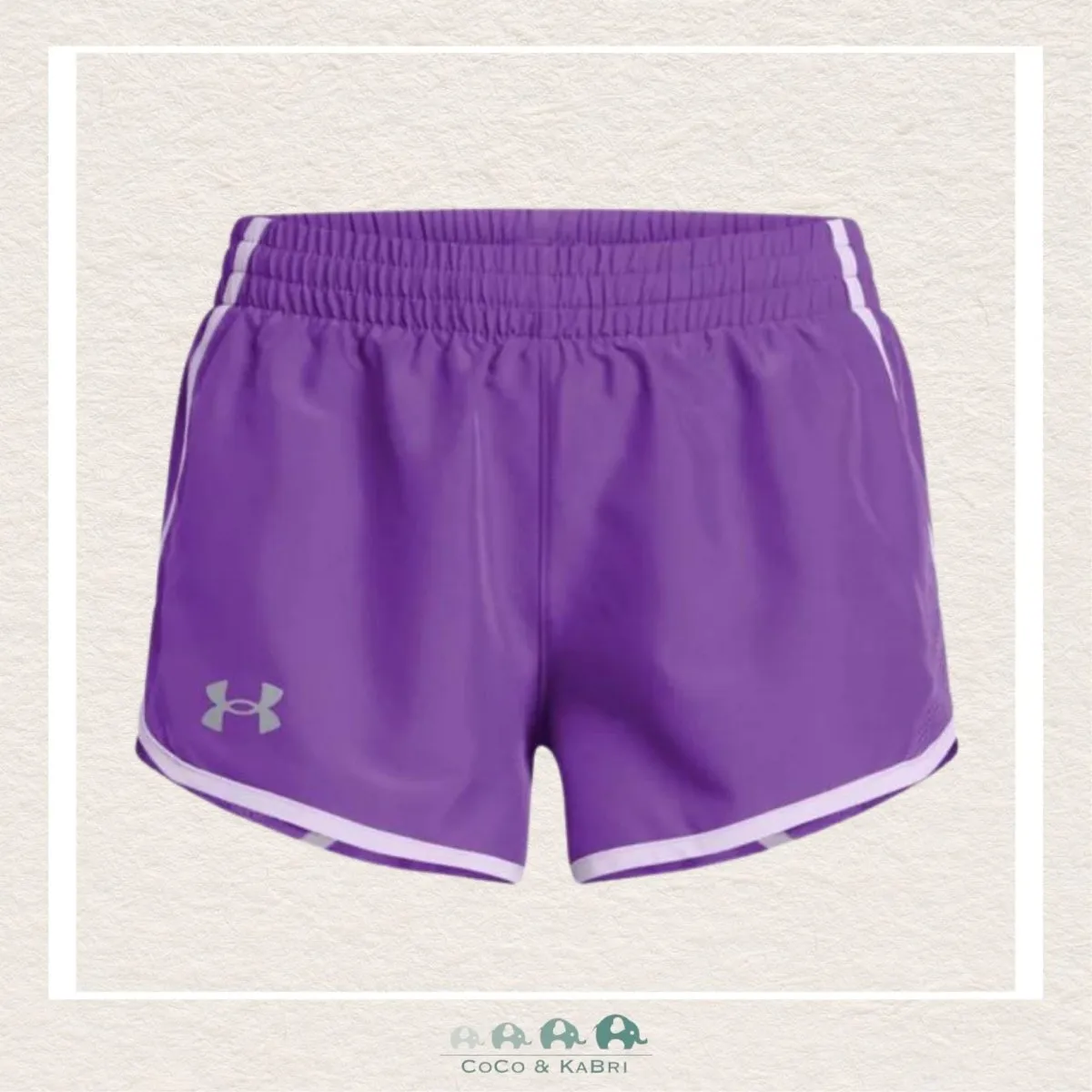 Under Armour Youth Girls' UA Fly-By 3 Shorts - Lavish Purple