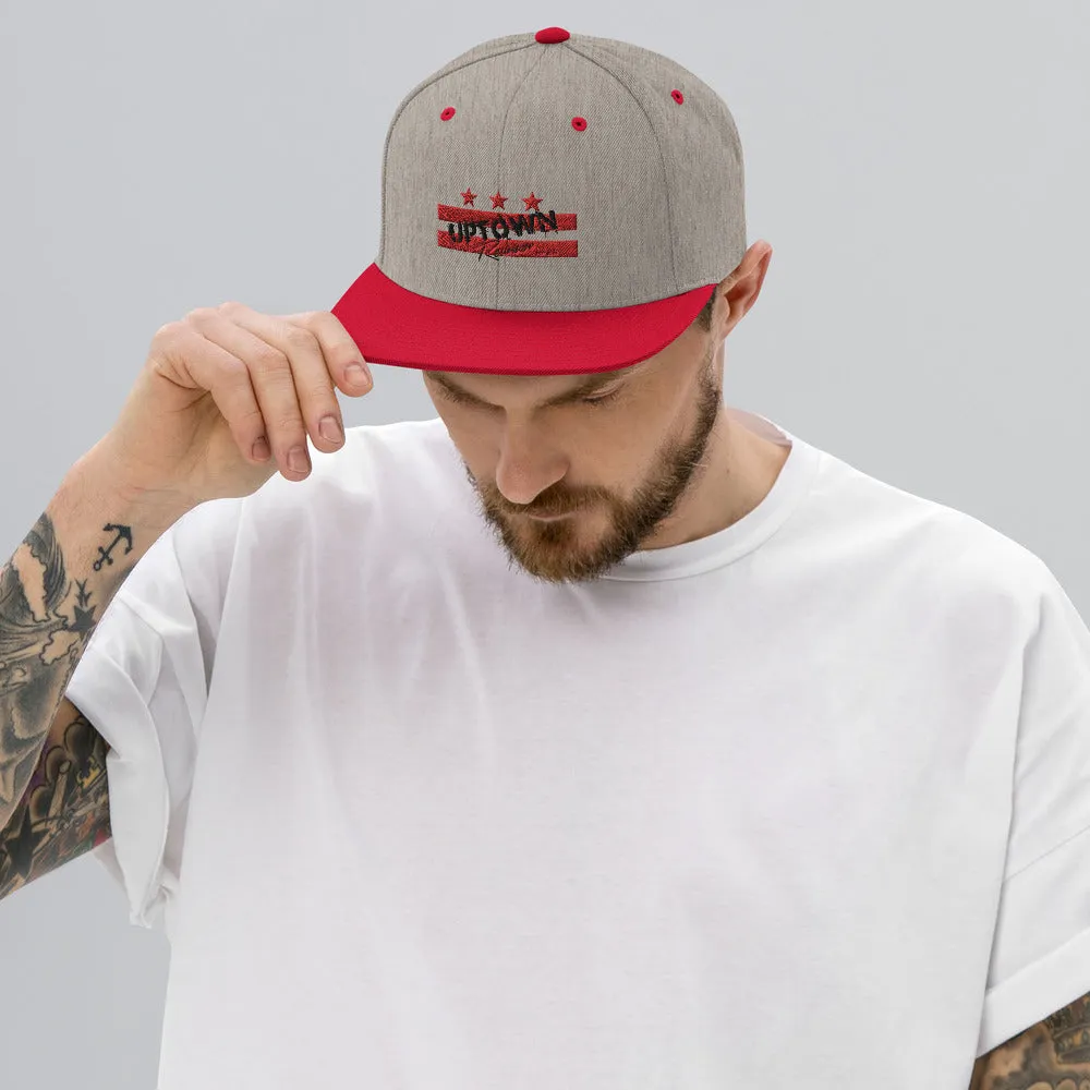 Uptown Reunion Red and Black Logo Snapback Hat
