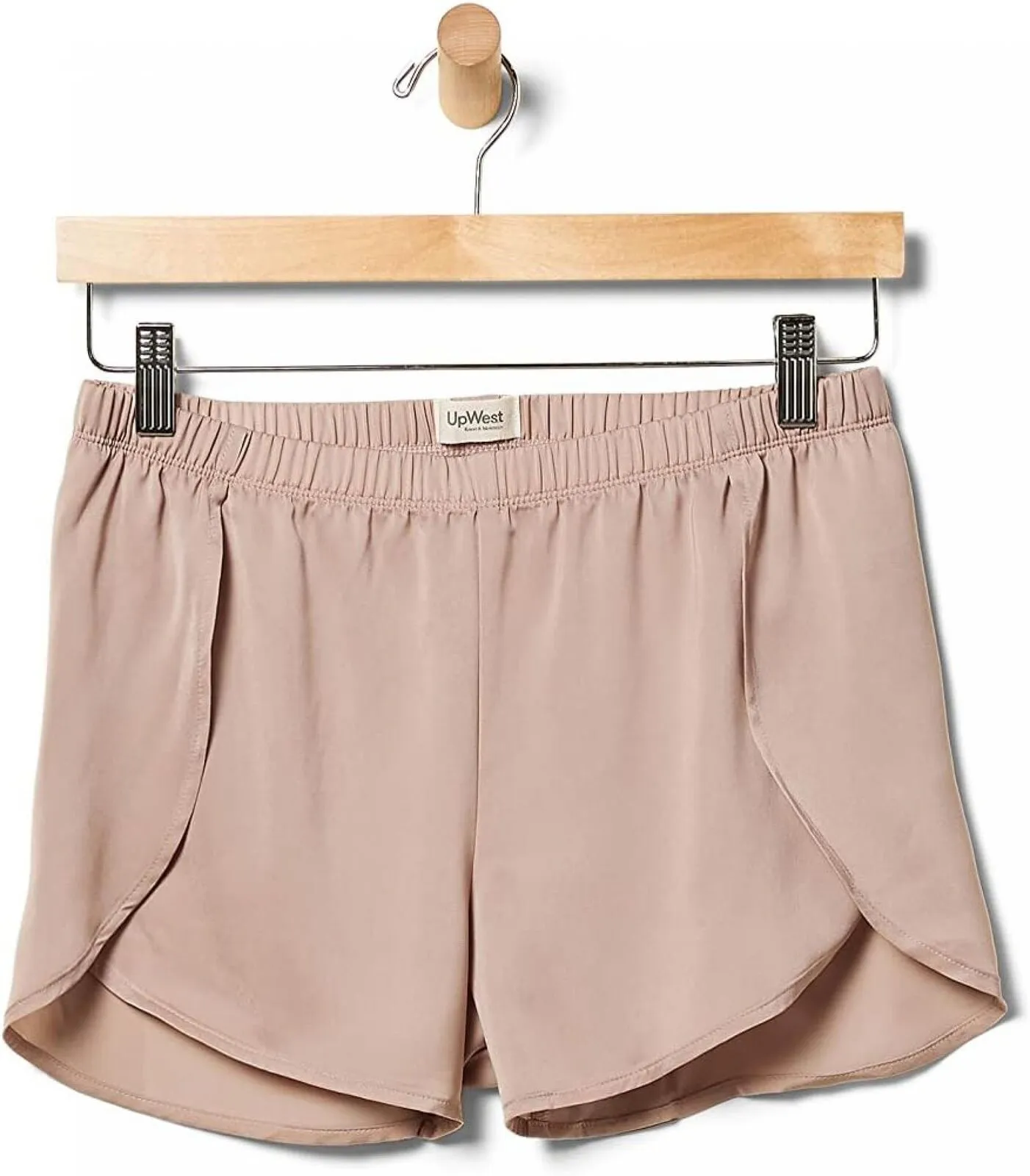 Upwest Womens Surplice Sleep Shorts Blush Pink Brown XS
