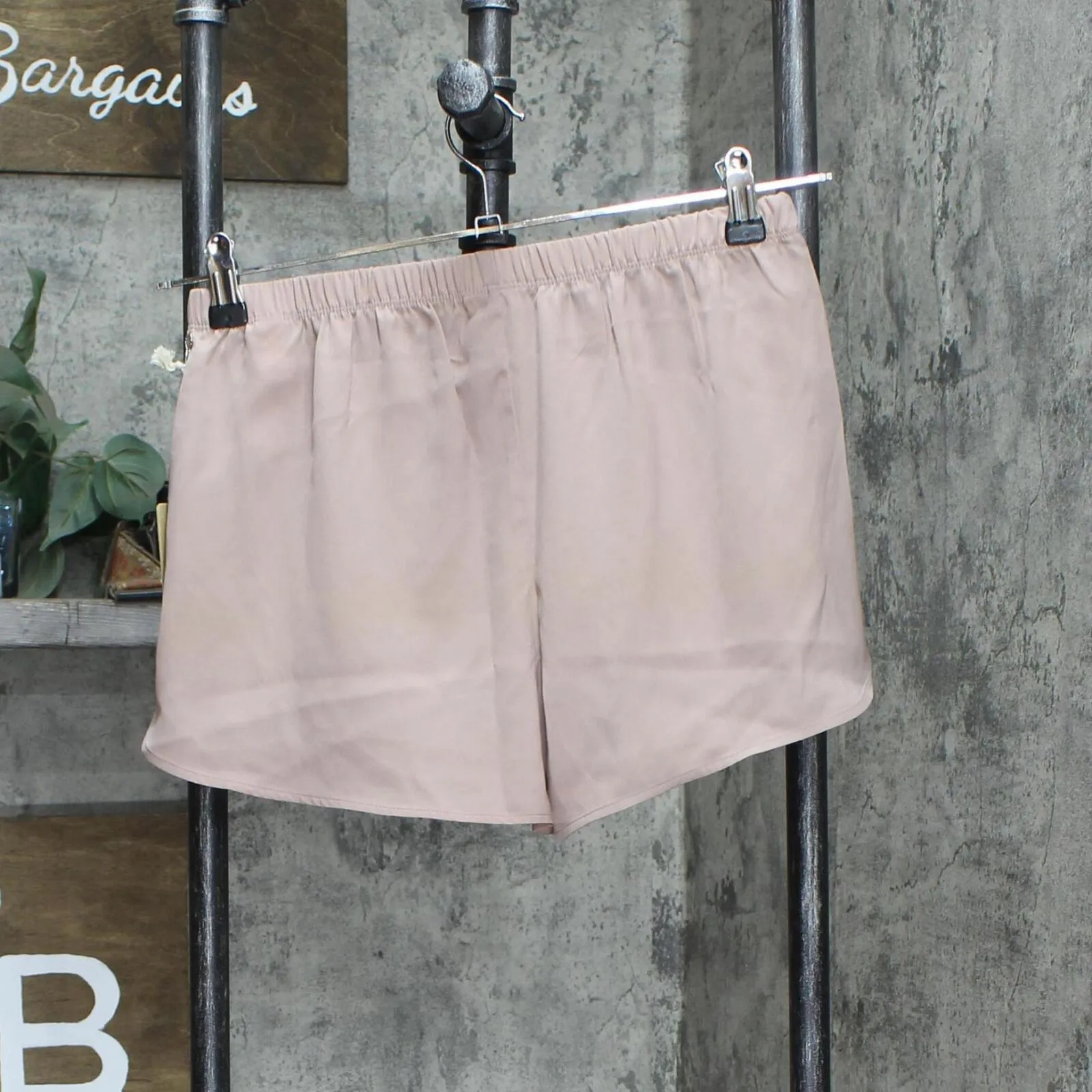 Upwest Womens Surplice Sleep Shorts Blush Pink Brown XS