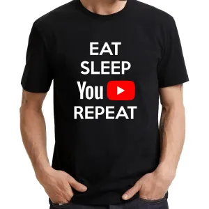 UT EAT SLEEP YOUTUBE REPEAT Statement Unisex T-Shirt
