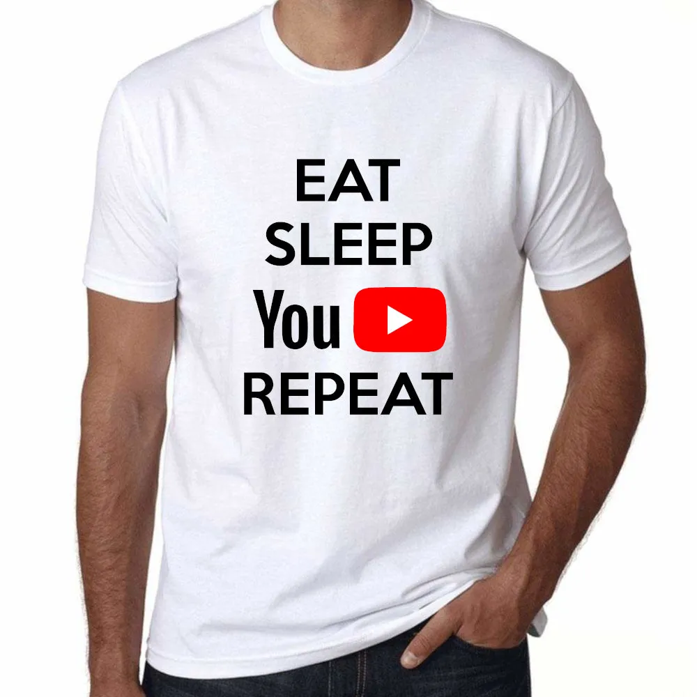 UT EAT SLEEP YOUTUBE REPEAT Statement Unisex T-Shirt