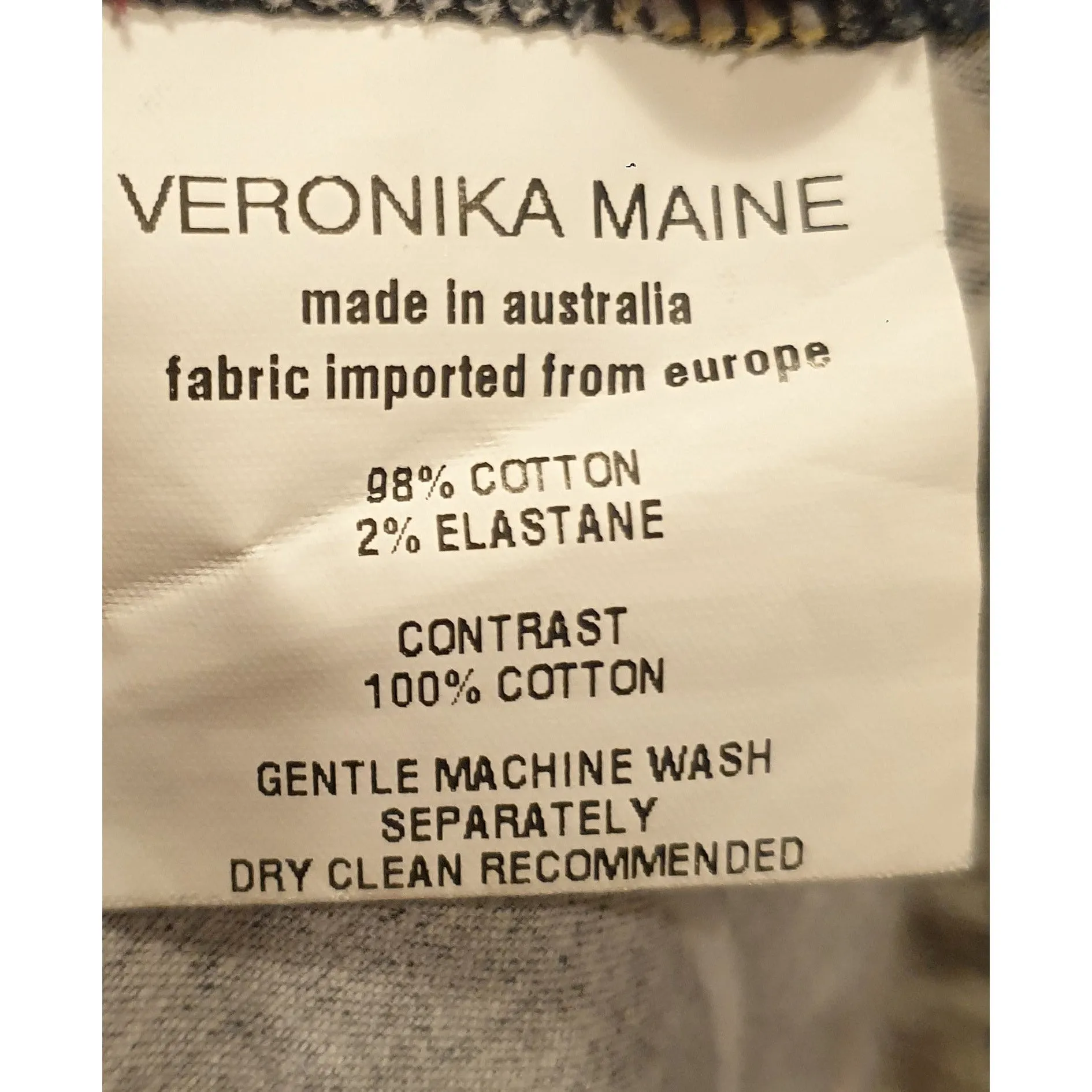 Veronica Maine pre-owned navy cotton sleeveless dress with lovely floral print size 14