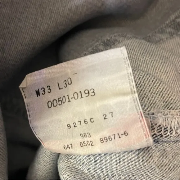 Vintage 2002 501 Levi’s Jeans Sz 33/30