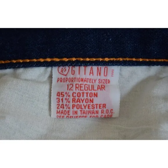 Vintage 90s Gitano Dark Wash stretch jeans size 12 regular | 28 waist
