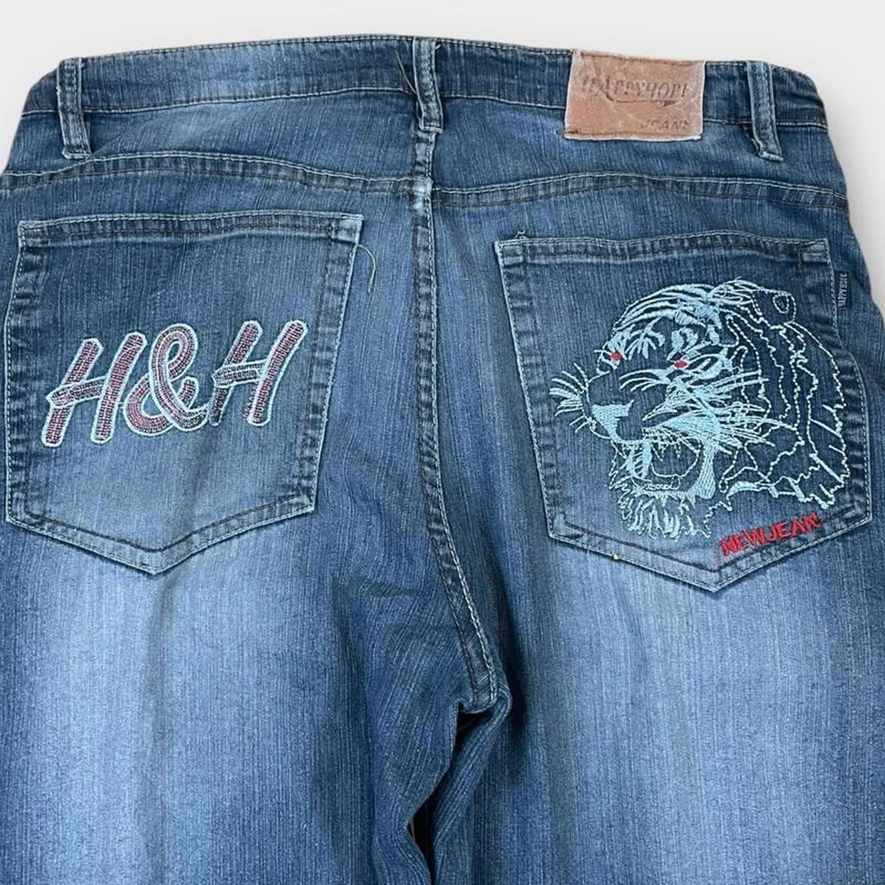 Vintage Japanese Denim Tiger Embroidered Jeans