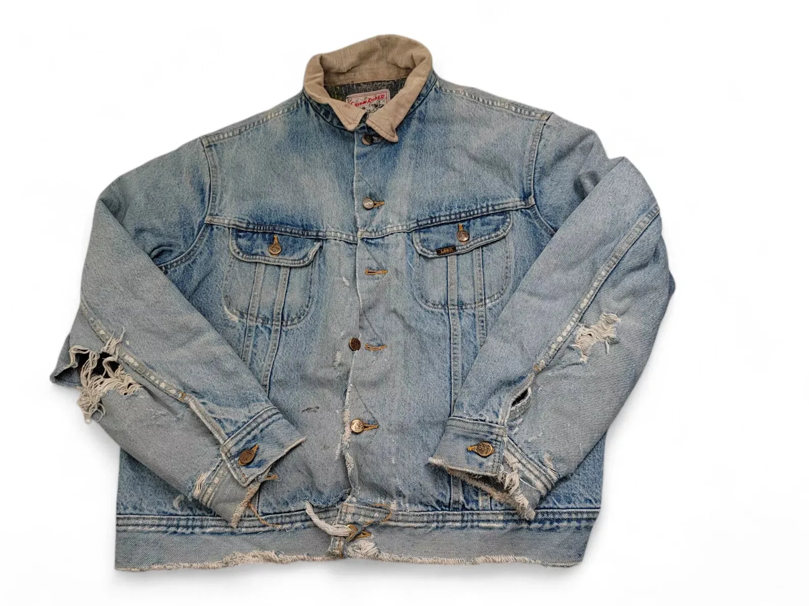 Vintage Rug Lined Denim Jackets 70’s – 80’s Lee Stormrider Damaged x 4