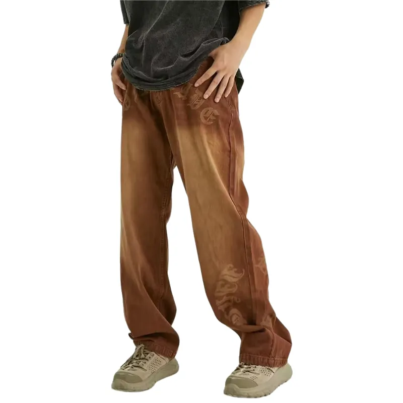 Vintage Solid Gradient Jeans