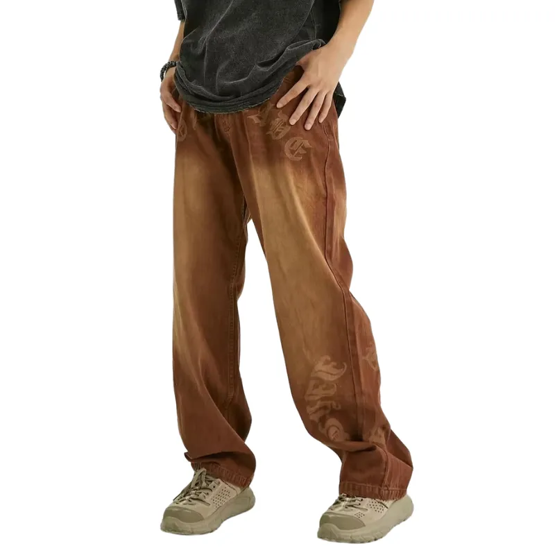 Vintage Solid Gradient Jeans
