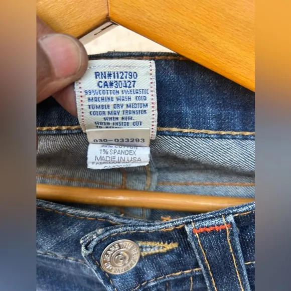 VTG True Religion Johnny 🇺🇸 Made Jeans 👖 Sz 26”x36”