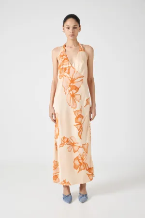 WANDERER HALTER NECK DRESS | FLORAL