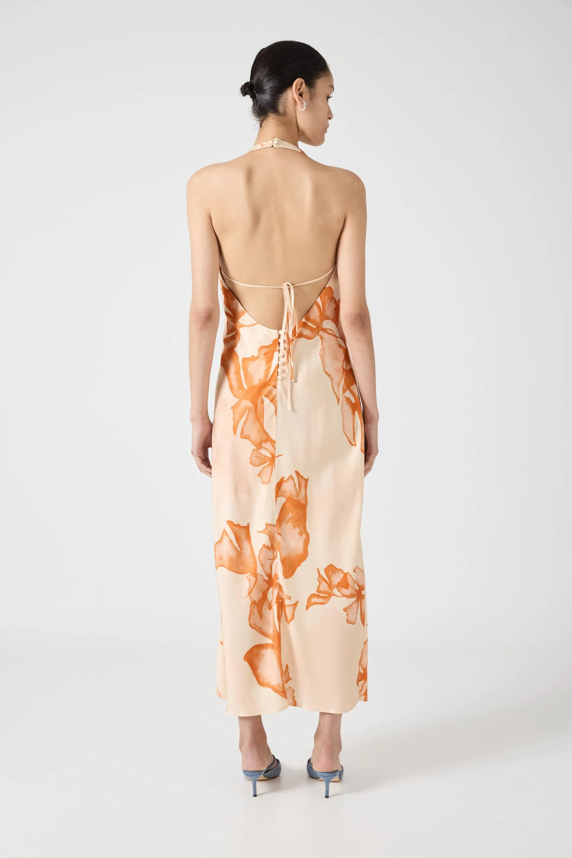 WANDERER HALTER NECK DRESS | FLORAL