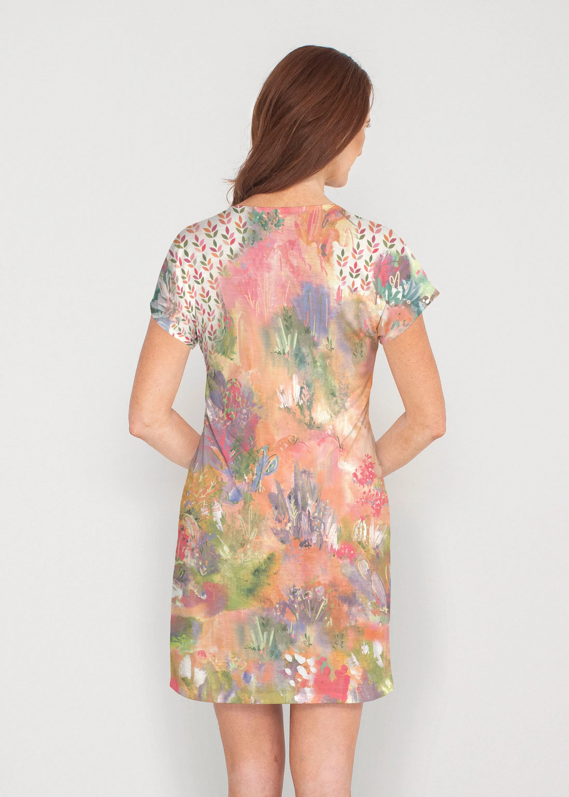 Warm Desert Vibes (17248) ~ French Terry Short Sleeve Crew Dress