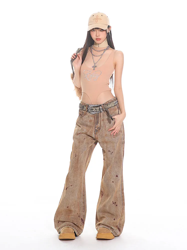 Wasteland Vintage Wash Flared Denim Jeans