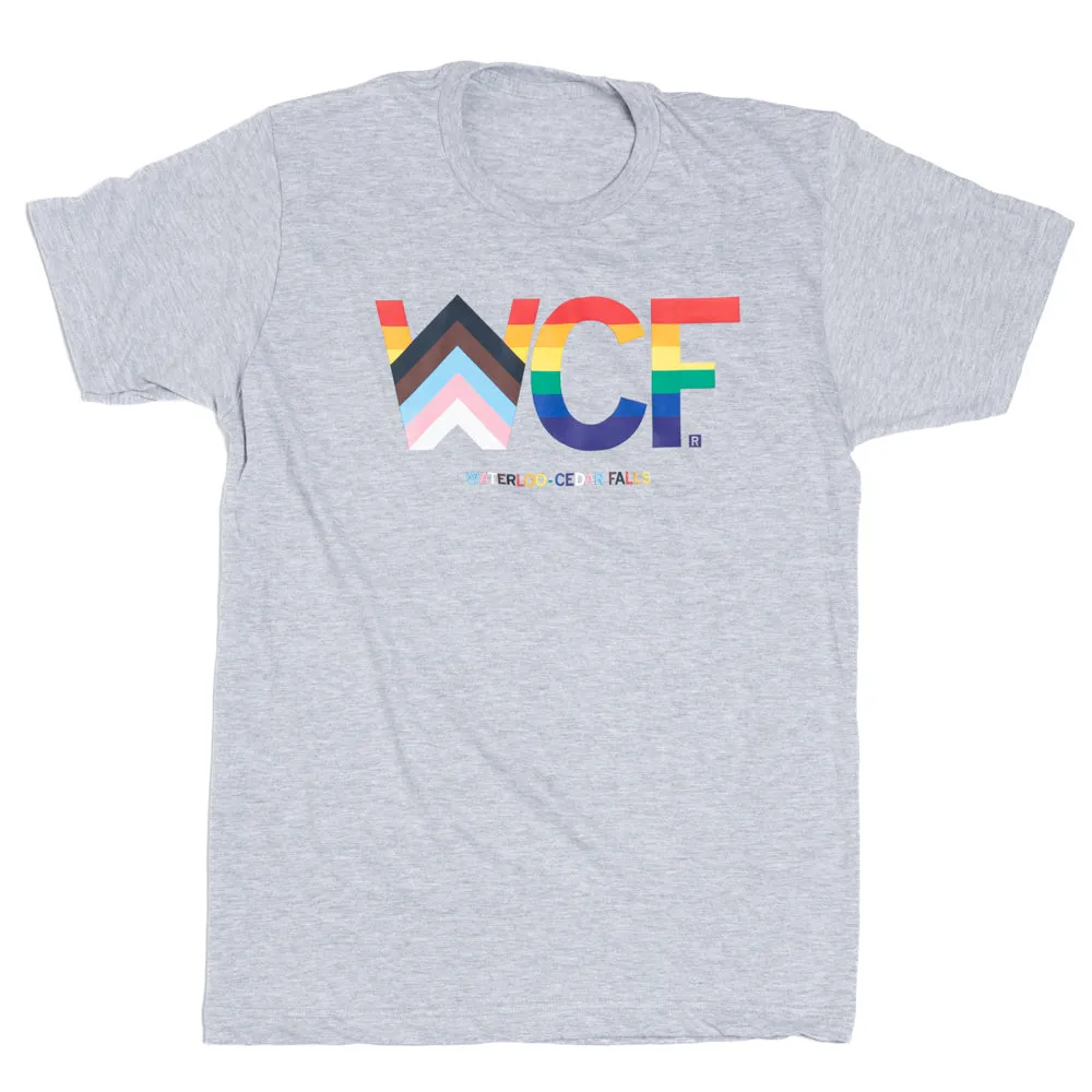 WCF Stacked Text Progress Pride Flag