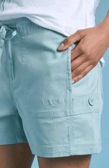 Weird Fish Willoughby Organic Cotton Summer Shorts Faded Jade