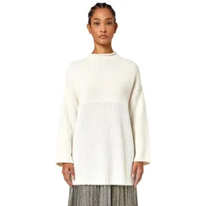 White Recycled Wool Women Sweater