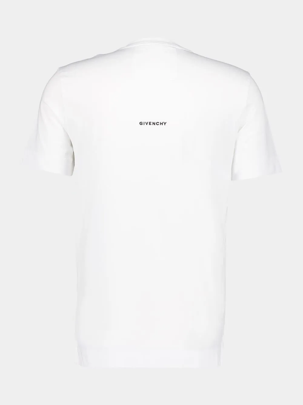 White Slim Fit T-Shirt in Cotton with 4G Embroidery
