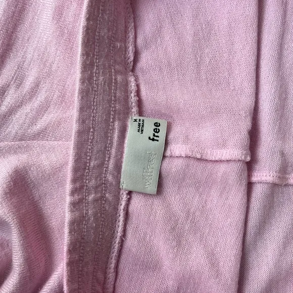 Wilfred free shorts light baby pink white lace up ties y2k comfy loungewear cute