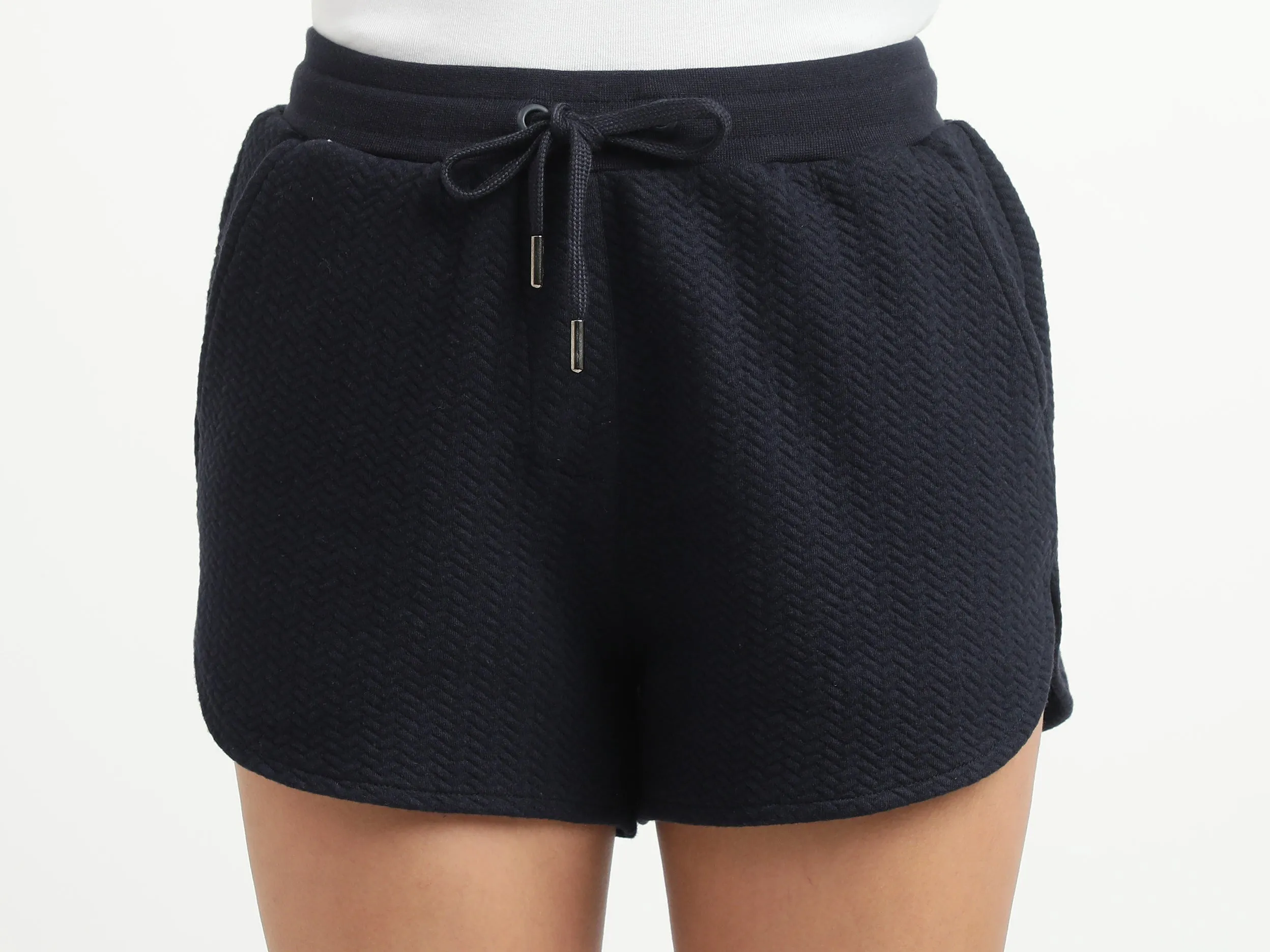 Women Herringbone Regular Fit Shorts