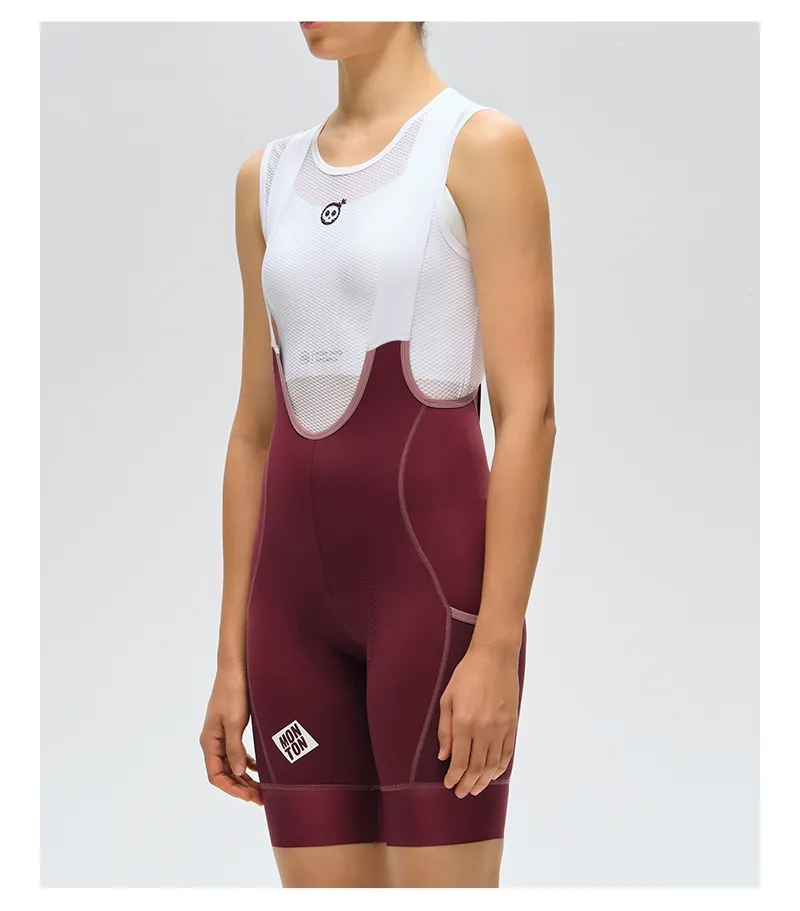 WOMENS BIB SHORTS CHASESUMMER BURGUNDY RED
