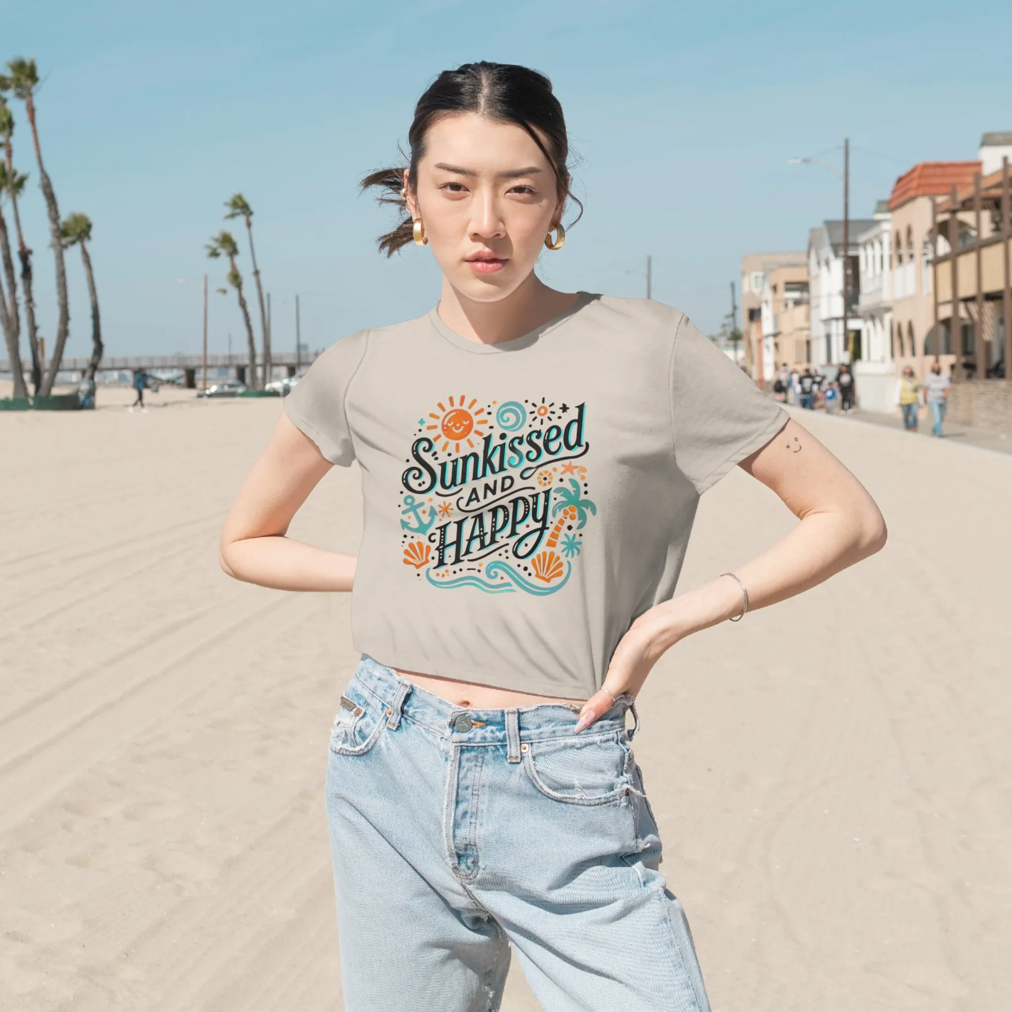 Women's Flowy Cropped Tee