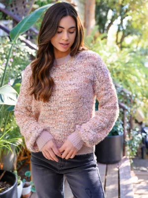 WOMEN'S LONG SLEEVE MULTI COLOR SWEATER