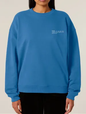 Women's Organic Cotton Signature Oversized Sweatshirt | Morpho Blue