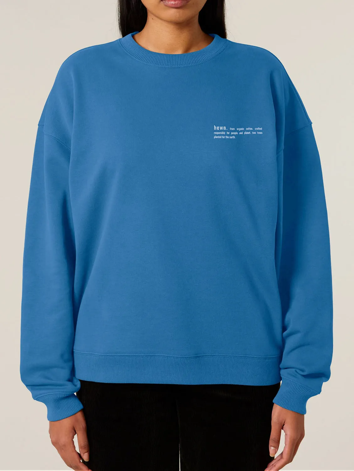 Women's Organic Cotton Signature Oversized Sweatshirt | Morpho Blue