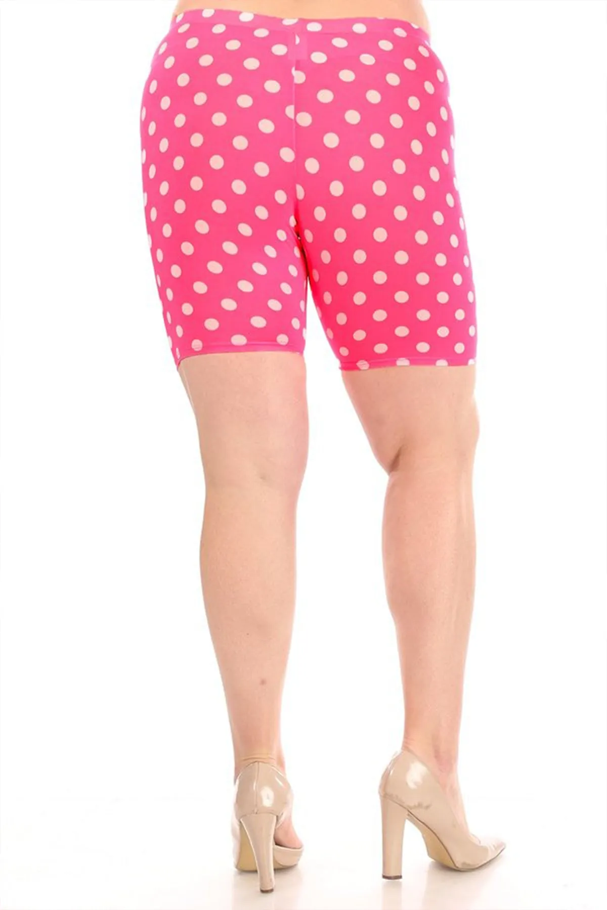 Women's Plus Size Workout High Waist Stretch Active Yoga Print Basic Biker Shorts Pants