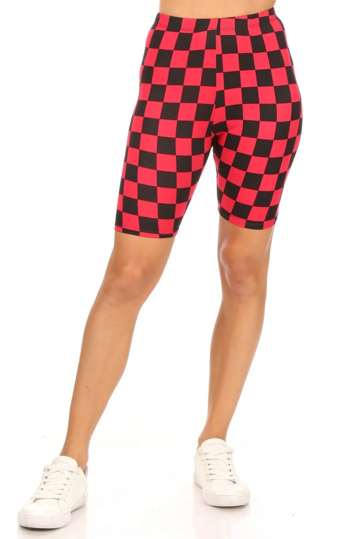 Women's Plus Size Workout High Waist Stretch Active Yoga Print Basic Biker Shorts Pants