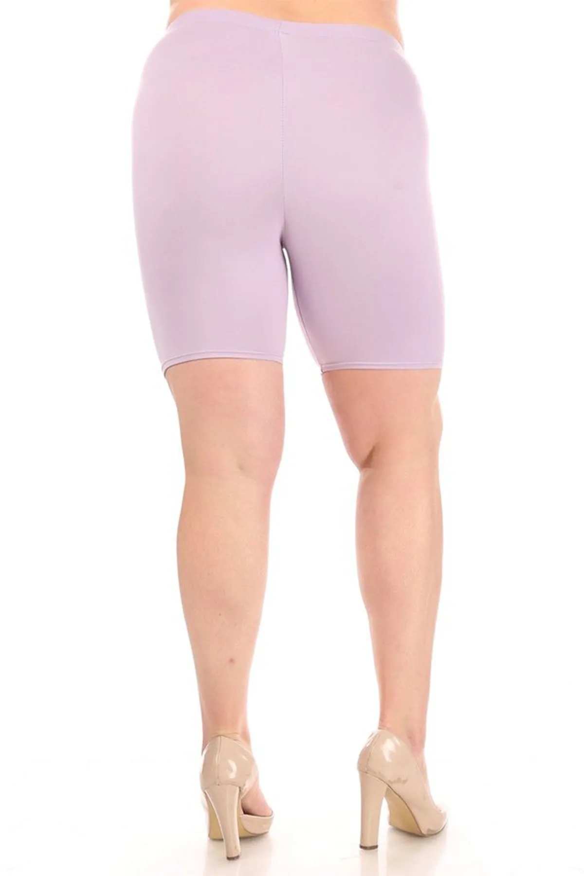 Women's Plus Size Workout High Waist Stretch Active Yoga Print Basic Biker Shorts Pants