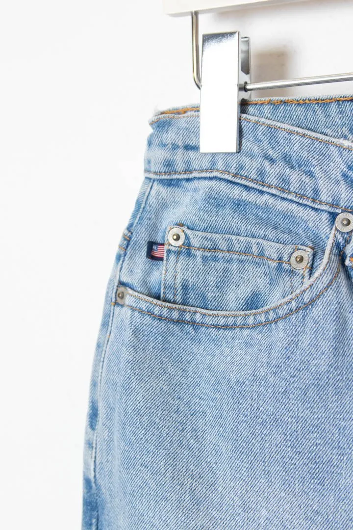 Women's Ralph Lauren Polo Jeans Wide Leg High Waisted Denim Jeans (8)