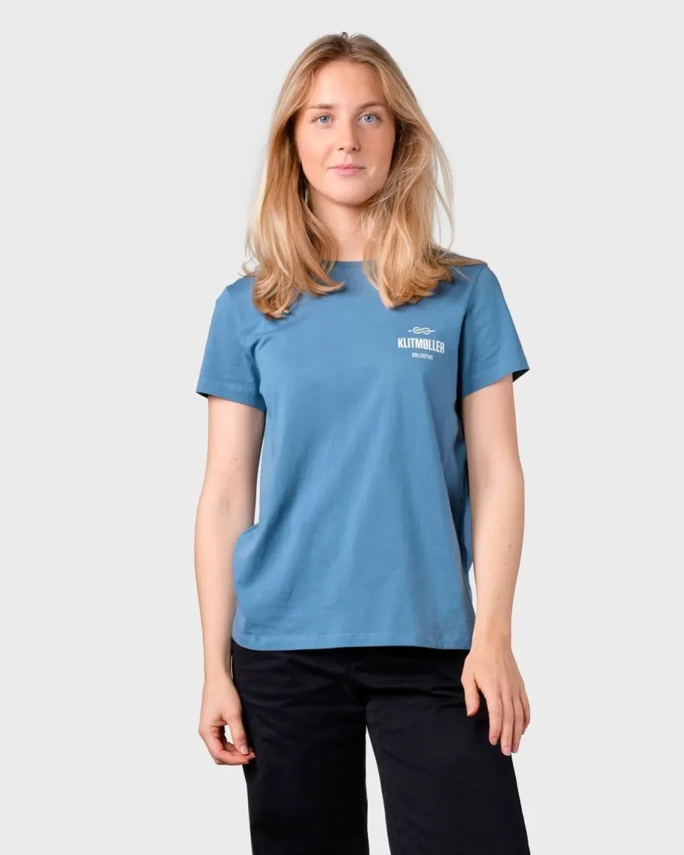 Womens Small Logo Tee - Sky Blue