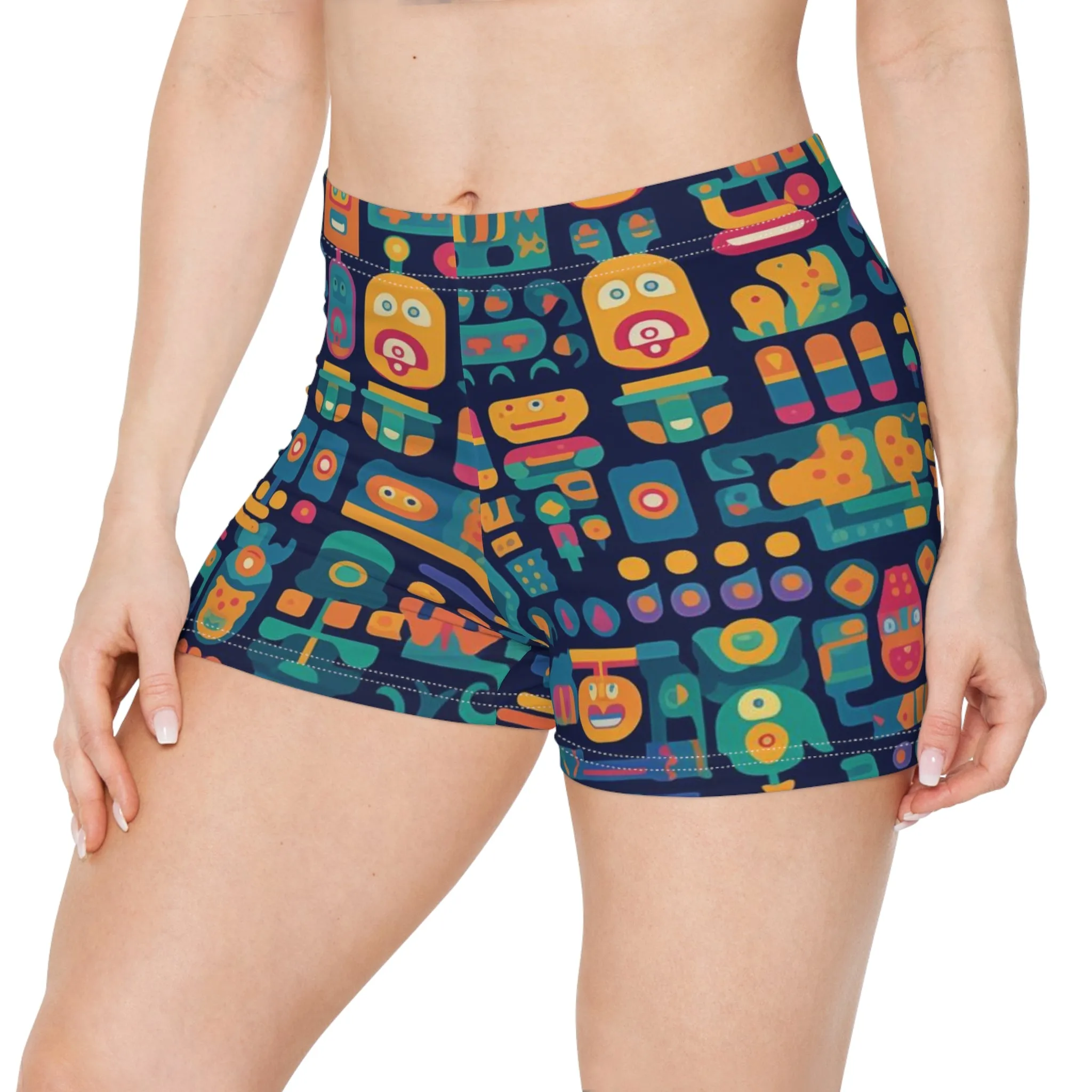 Workout Shorts - Anika Trikonasana Space Invader