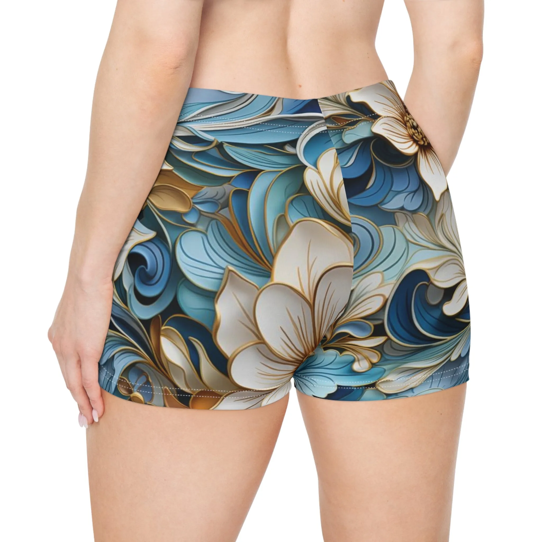 Workout Shorts - Mirabel Garudasana Paisley