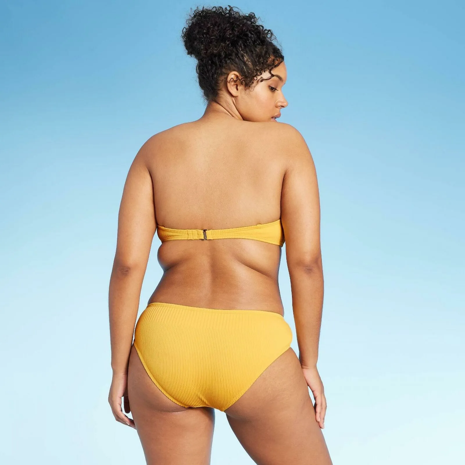 Xhilaration Women's Ribbed Bandeau Bikini Top